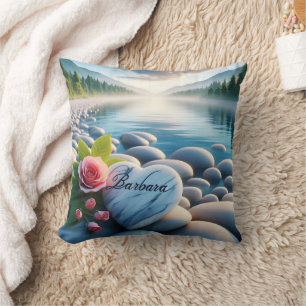 Barbara's River Heart Kissen