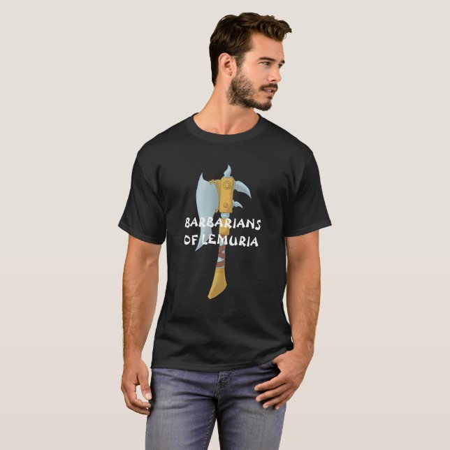 Barbares de T-shirt de hache de Lemuria (Devant entier)