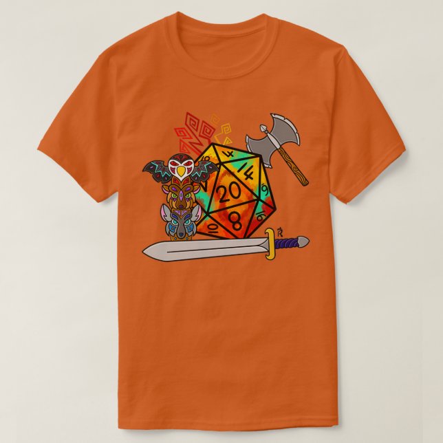 Barbarian D20 T-Shirt (Design vorne)