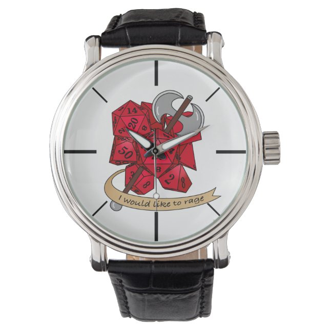 Barbarian Dice Design Armbanduhr (Vorderseite)