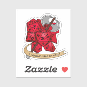 Barbarian Dice Design Aufkleber