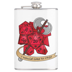 Barbarian Dice Design Flachmann