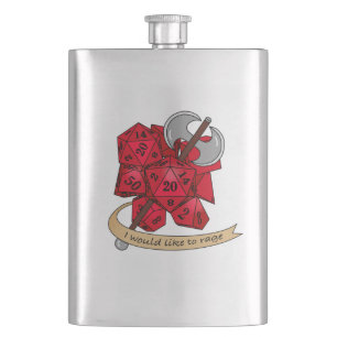 Barbarian Dice Design Flachmann