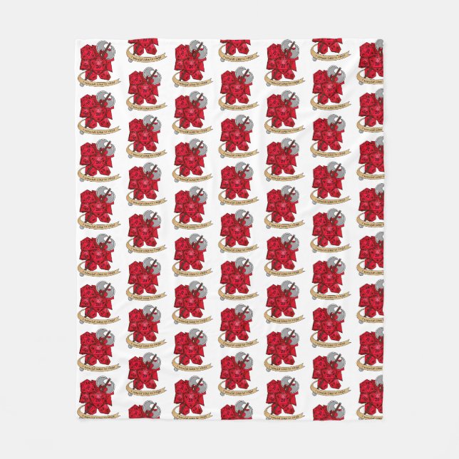 Barbarian Dice Design Fleecedecke (Vorderseite)