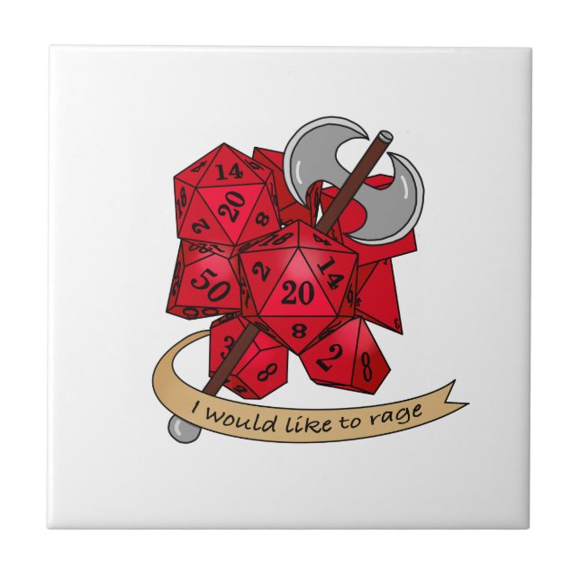 Barbarian Dice Design Fliese (Vorderseite)