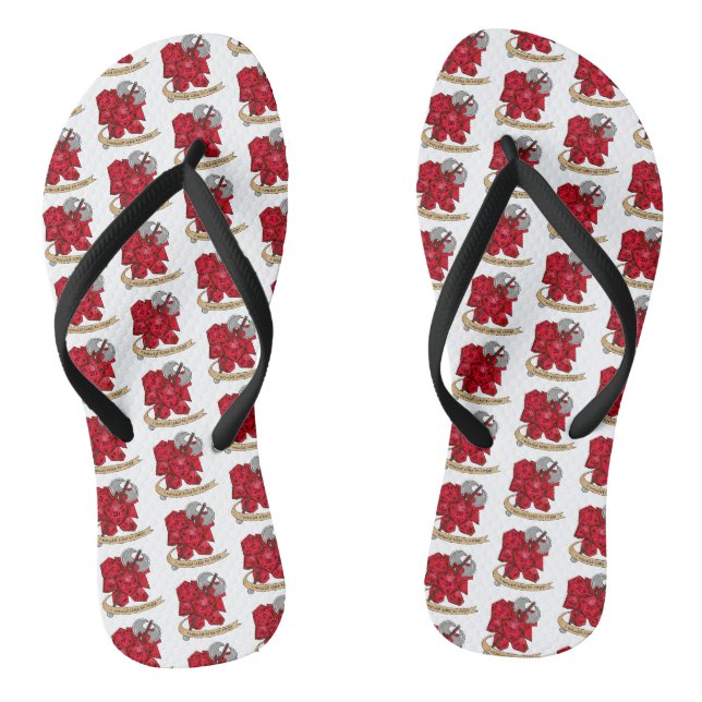 Barbarian Dice Design Flip Flops (Fußbett)