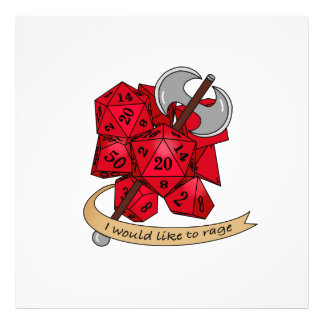 Barbarian Dice Design Fotodruck