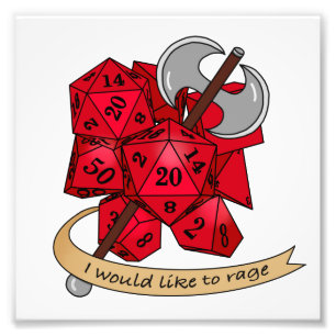 Barbarian Dice Design Fotodruck