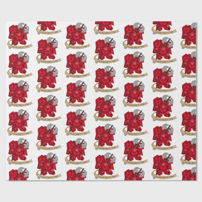 Barbarian Dice Design Geschenkpapier (Flach)