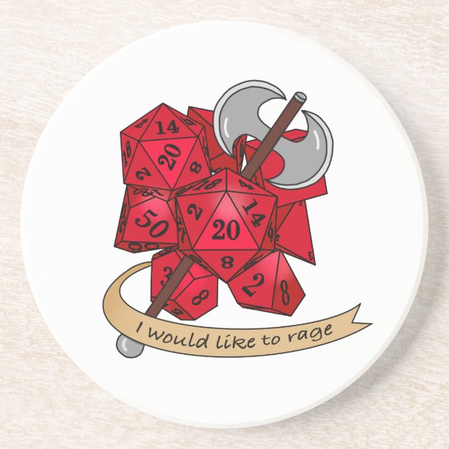 Barbarian Dice Design Getränkeuntersetzer (Vorne)