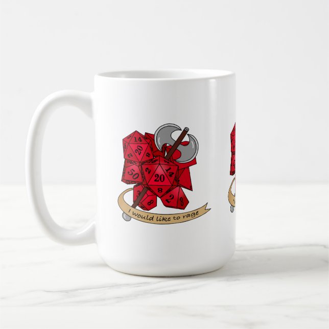 Barbarian Dice Design Kaffeetasse (Links)