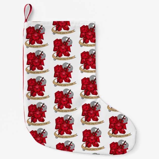 Barbarian Dice Design Kleiner Weihnachtsstrumpf (Vorderseite)