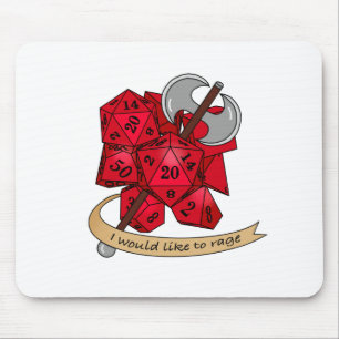 Barbarian Dice Design Mousepad