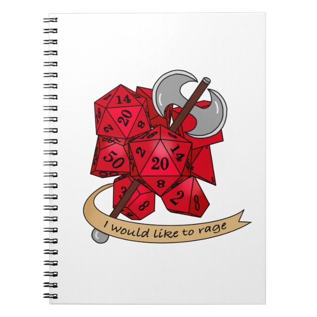 Barbarian Dice Design Notizblock (Vorderseite)