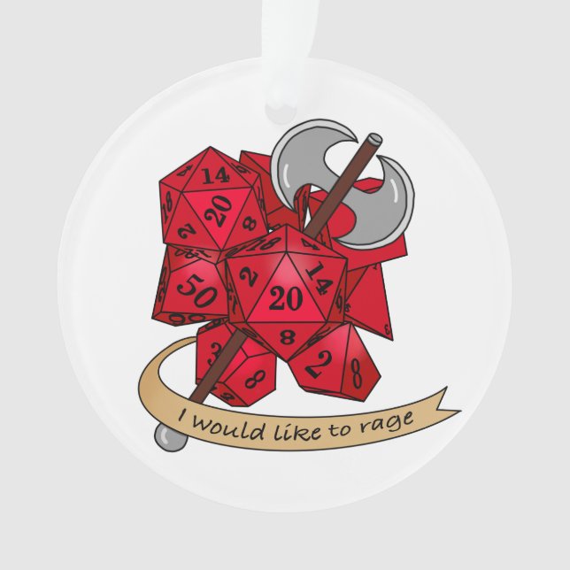 Barbarian Dice Design Ornament (Vorderseite)
