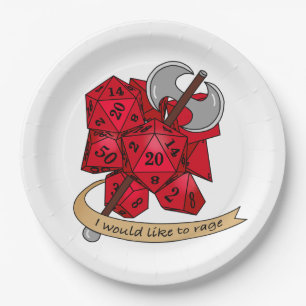 Barbarian Dice Design Pappteller