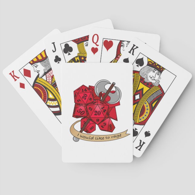 Barbarian Dice Design Spielkarten (Rückseite)