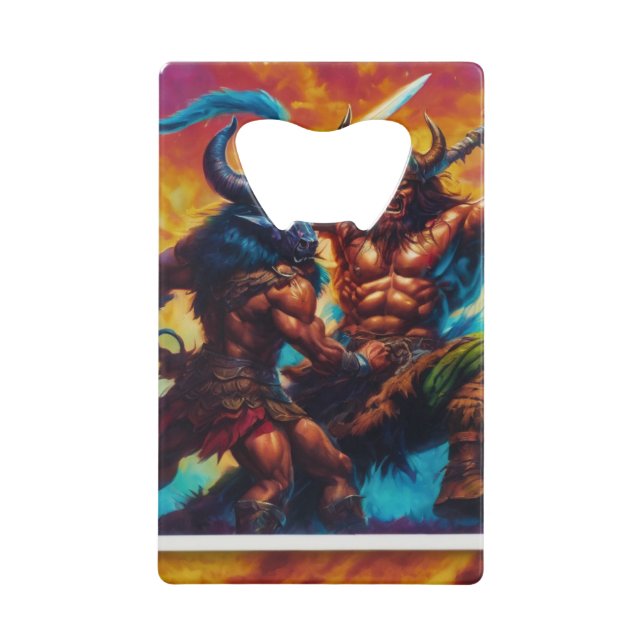 Barbarian King Fight Stainless Steel Bottle Opener Geldbeutel Flaschenöffner (Vorderseite)