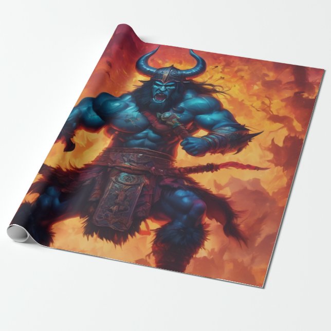 Barbarian King Wrapping Paper Geschenkpapier (Ungerollt)