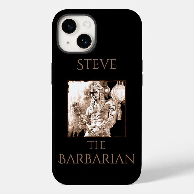 Barbarian Warrior Personalisiert Case-Mate iPhone 14 Hülle (Rückseite)