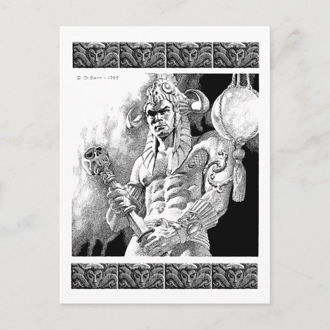 Barbarian Warrior Postcard Postkarte (Vorderseite)