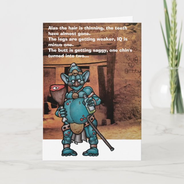 BARBARISCHER GEBURTSTAG KARTE (Vorderseite)