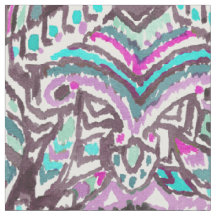 Barbarisches Feder Boho Aquarell-Stammes- Gewebe