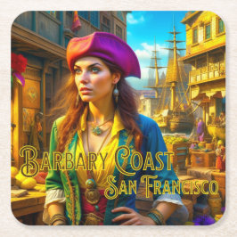 Barbary Coast San Francisco Pirate Paper Untersetz Rechteckiger Pappuntersetzer