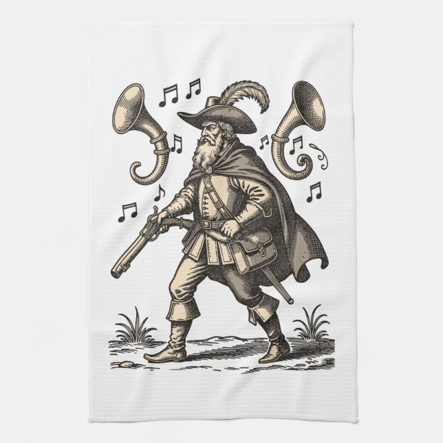 Barbatos Echos der Jagd Geschirrtuch (Vertikal)
