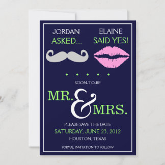 Barbe Moderne Lèvres M. & Mme. Save the Date