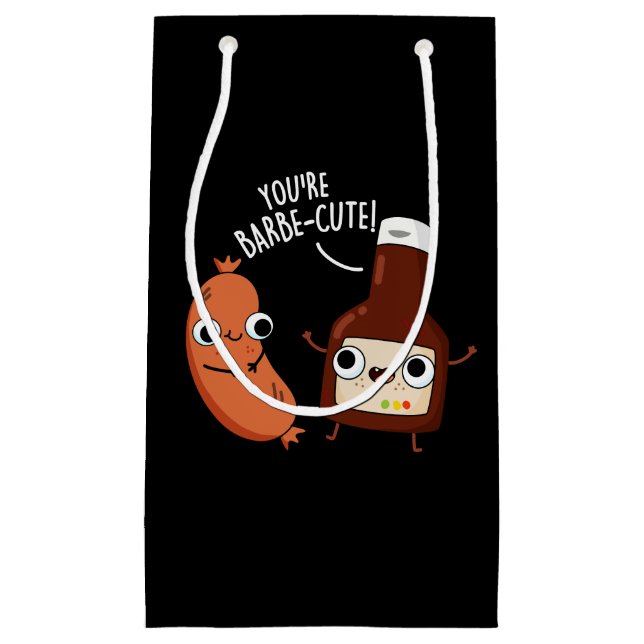 Barbe-niedlich Funny Barbecue Pun Dark BG Kleine Geschenktüte (Vorderseite)