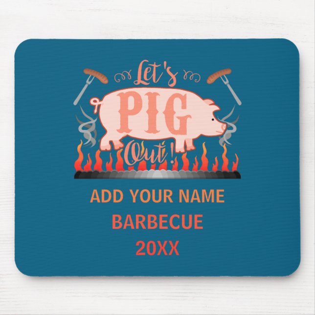 Barbecue Bbq Funny G Grill Competition  Mousepad (Vorne)