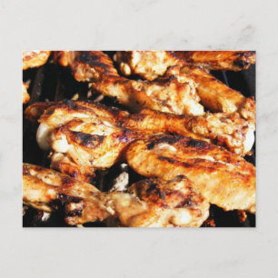 Barbecue Chicken Wings Card Postkarte