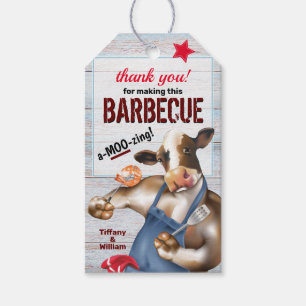 Barbecue Cookout Kuh Grillen Shrimps Geschenkanhänger