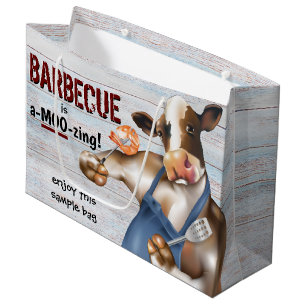 Barbecue Cookout Kuh Grillen Shrimps Große Geschenktüte