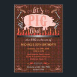 Barbecue GRILLEN Funny Pig Geburtstagsparty Einladung<br><div class="desc">Diese GRILLEN- oder Schweinegrost-Party Einladungen sind ideal für jeden Anlass im Sommer im Freien, wie zum Beispiel einen Geburtstag oder ein Garten Grill-Party mit Freunden. Das Design zeigt ein rosa Schwein über einem Feuer mit Würstchen auf den Gabeln und den Worten: "Lass uns ausbrechen!" Das Design umfasst auch Schnörkel und...</div>