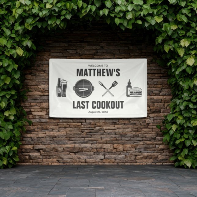 Barbecue Grillin' letzte Cookie-Bachelor-Party Banner (Von Creator hochgeladen)