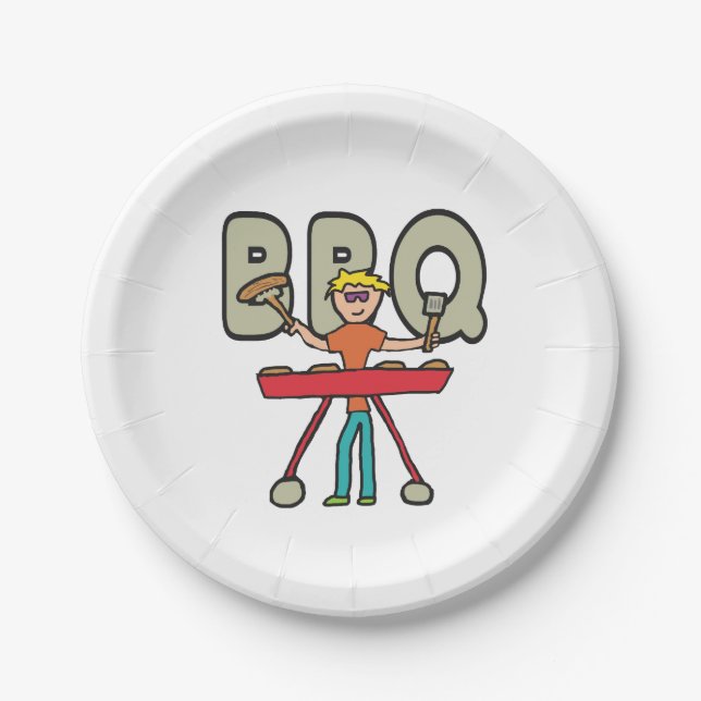 Barbecue Grillmaster GRILLEN Pappteller (Vorderseite)
