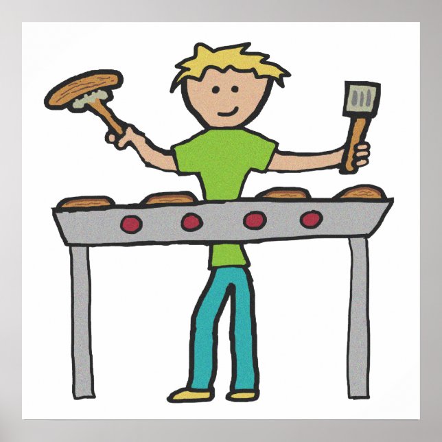 Barbecue Grillmaster GRILLEN Poster (Vorne)