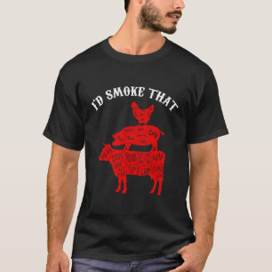 Barbecue ich rauchen T Grillen Grillen Rauch Grill T-Shirt