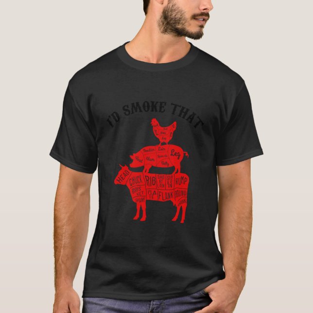 Barbecue, ich würde rauchen, dass Grillen rauchend T-Shirt (Vorderseite)