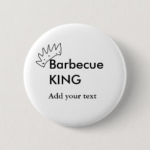 Barbecue King hinzufügen Namen Text Männer Küche B Button