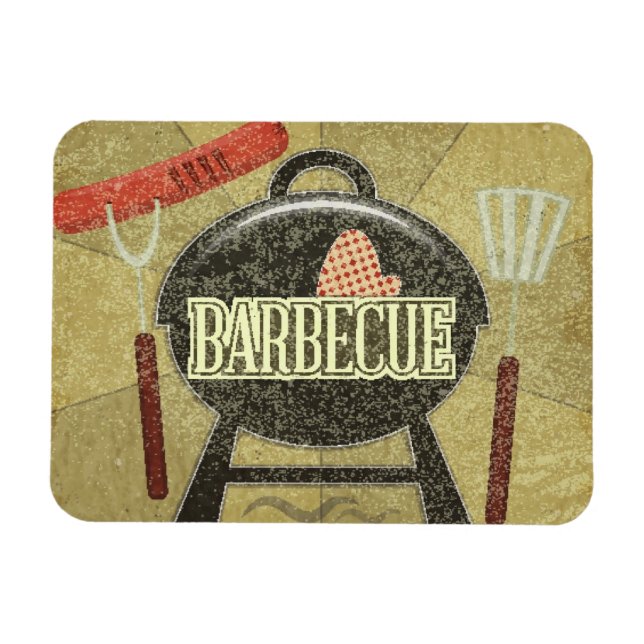 Barbecue-Menü Magnet (Horizontal)