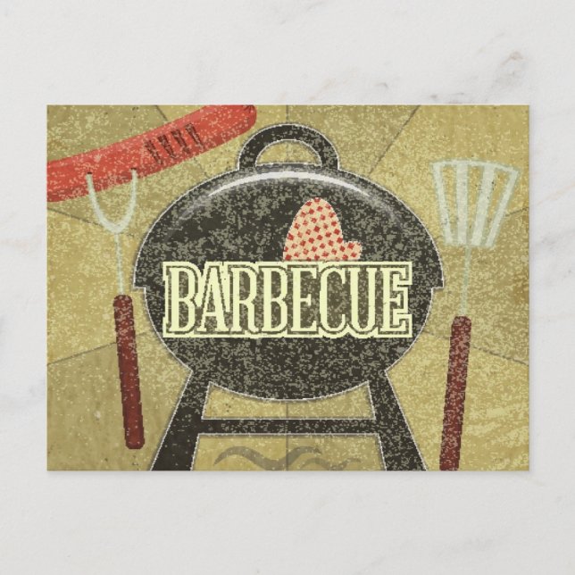 Barbecue-Menü Postkarte (Vorderseite)