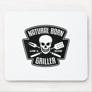Barbecue Natural Geboren Griller Funny Grill Maste Mousepad