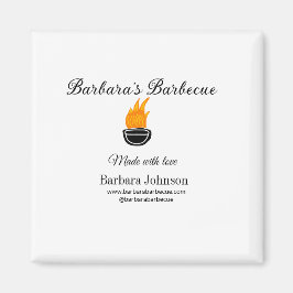 Barbecue Restaurant Küche Social Media Website Magnet