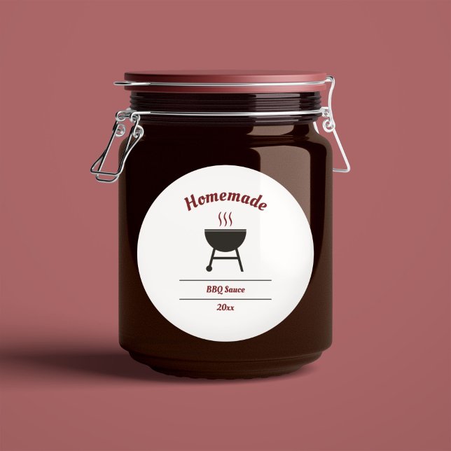 Barbecue Sauce GRILLEN Label Sticker (Barbecue Sauce BBQ Label Sticker)