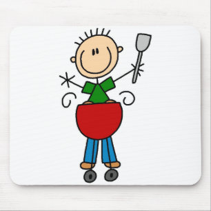 Barbecue-Strichmännchen-Mauspad Mousepad