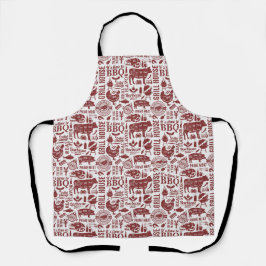 Barbecue Time Butcher Shop Work Schürze