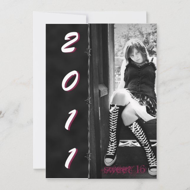 Barbed, aber Sweet 16 Party Einladungen (Vorderseite)